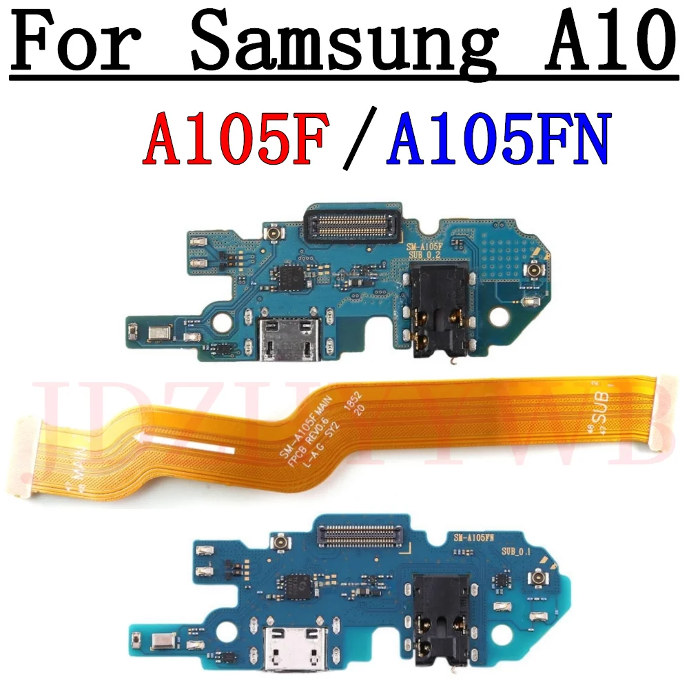 

USB-порт для зарядки, разъем док-станции, зарядная плата для Samsung Galaxy A10 A105F A105FN, основной гибкий кабель материнской платы