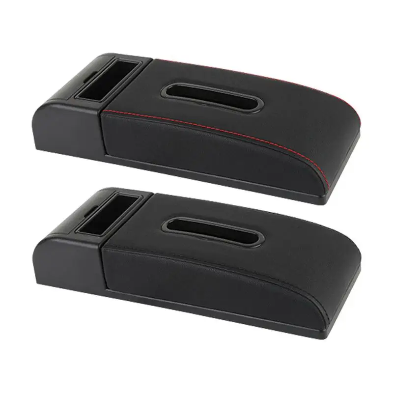 Center Console Pad Auto Center Console Pad With Pocket And Tissue Box Car Armrest Box Pad For SUV Truck Vehicle Car Interior