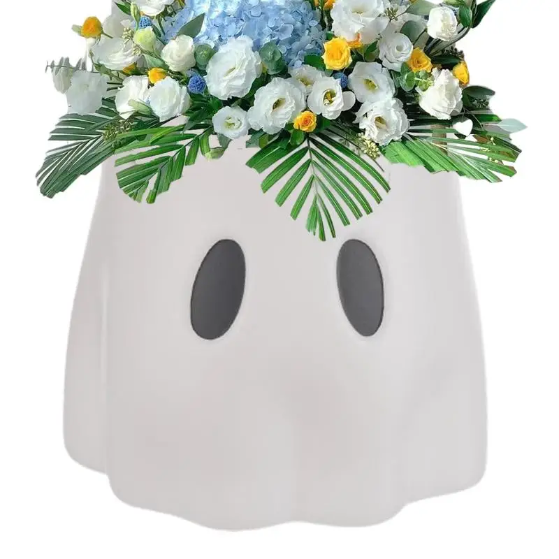 

Ghost Candy Bucket Halloween Treat Buckets Ghost Candy Bowl Planter For Indoor Outdoor Garden Indoor Home Halloween Decoration