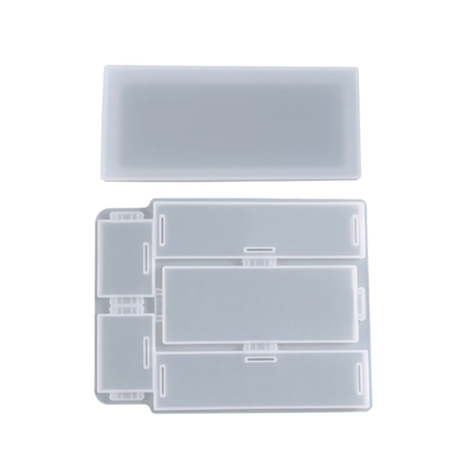 

Silicone DIY Resin Mold Desk Storage Organizer Making Epoxy Casting Mould Craft Rectangular DIY Silicone Mold