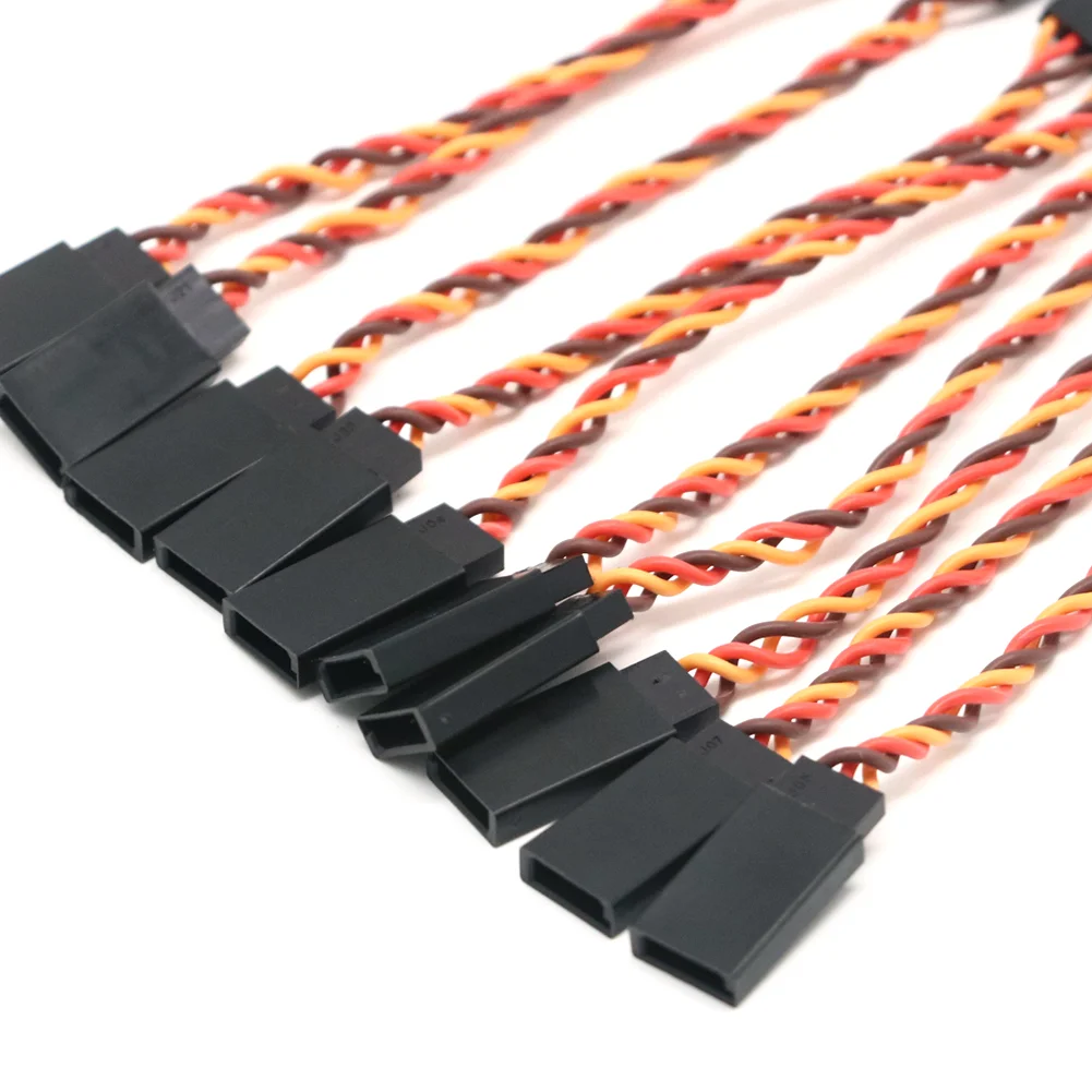 10pcs/lot 10/15/20/30/50/100cm Anti-interference Servo Extension Cable 30 Core For Futaba & JR Servo Helicopter Car Part Toy