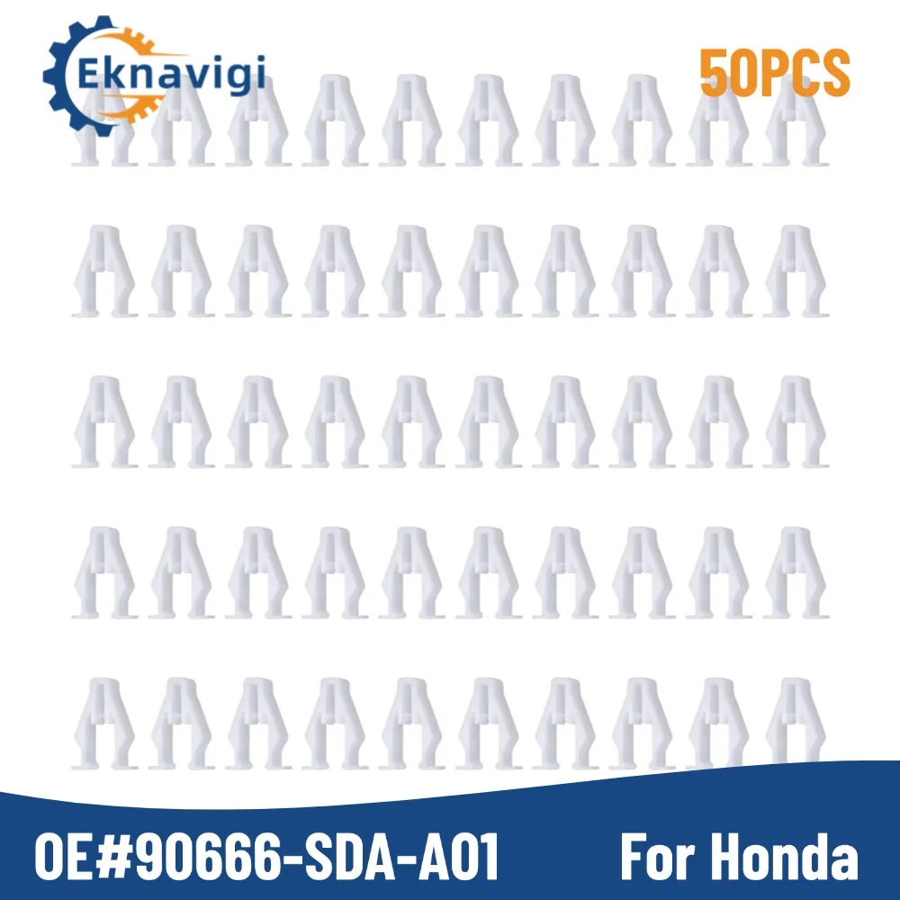 50PCS Snap Fitting Grille Clip for Honda Accord Civic CR-V Odyssey Pilot Acura RDX ILX TL TSX 90666-SDA-A01 109840800B