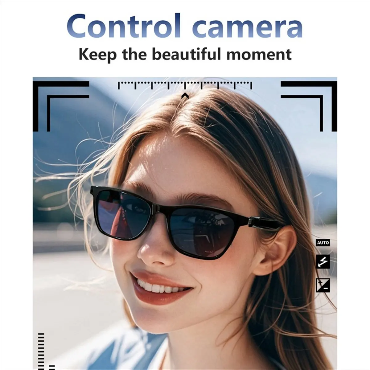 ●Magnetic Smart Glasses with Blue Light Filtering & Polarized Lenses Voice Assistant, UV400 Protection Polarized Orange-A57M