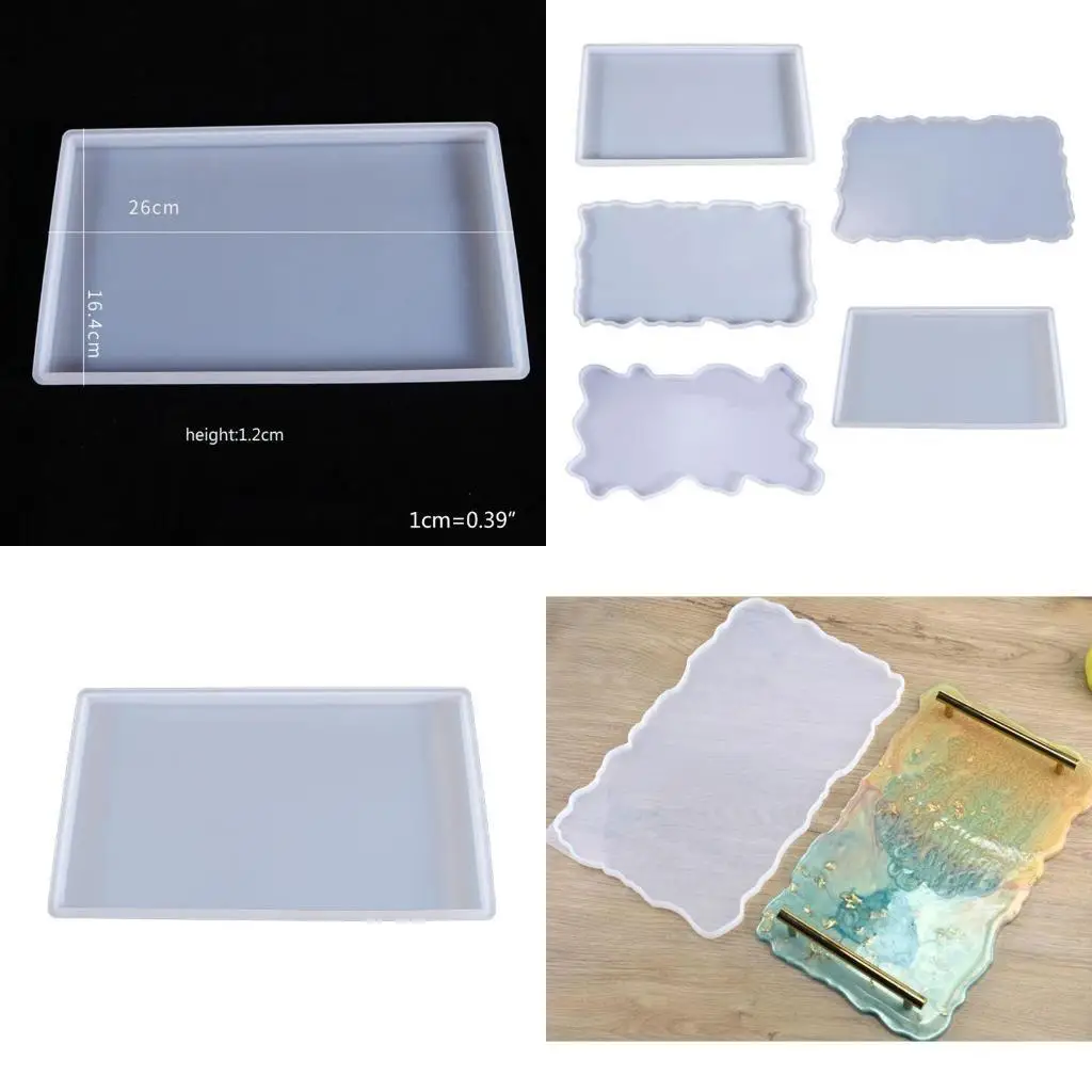 

9HJK DIY Special-shaped Silicone Mold Eco-Friendly Irregular Plate Mold