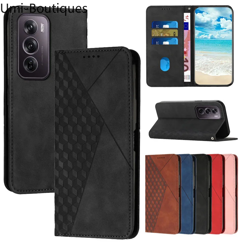 

For OPPO Reno 12 Pro 5G Case Magnetic Flip Case on For Fundas Oppo Reno 12 Pro Cover Reno12 12Pro 5G Protect Phone Cases Coque