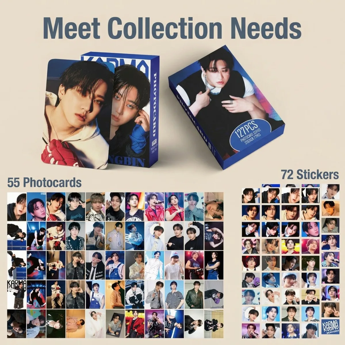 

Фотокарточки STRAYKIDS KARMA: Модные LOMO-карточки с Чанбином для декора спальни, коллекционные карточки для фанатов Stray Kids