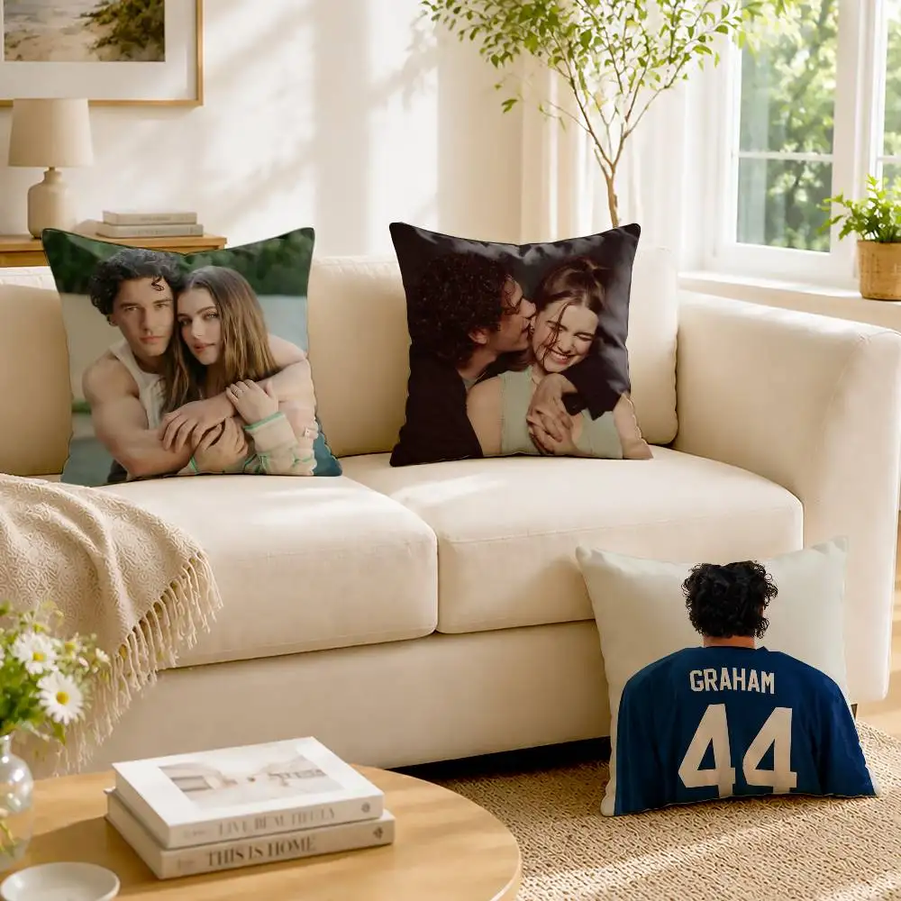 Off-Campus Garrett Graham Hannah Wells Custom Double Sided Print Square Pillow Cushion Cover