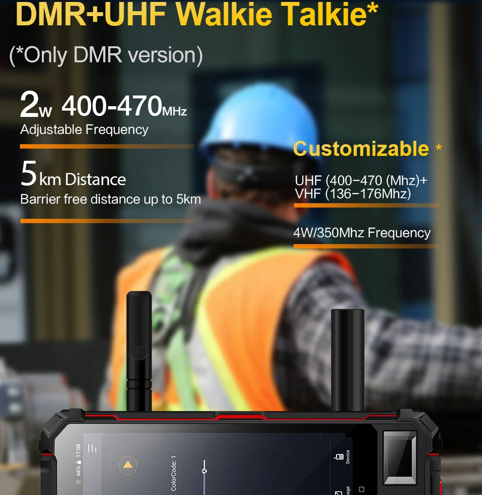 CONQUEST-S22 Android Microondas 4G Tablet PC robusto, Gestão Moderna, 120dB Speaker, 2.45GHz, 5.8GHz