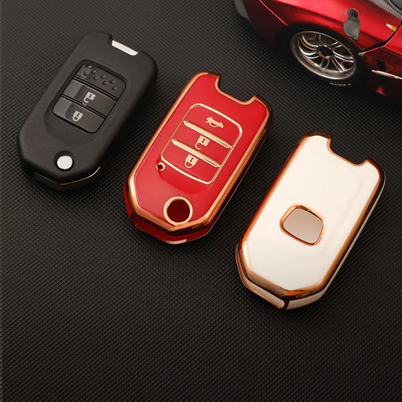 Key Cover Case Bag Shell Holder Keychain for Honda Civic City Accord CRV CR-V XR-V Odyssey Vezel Jade Crider Fit