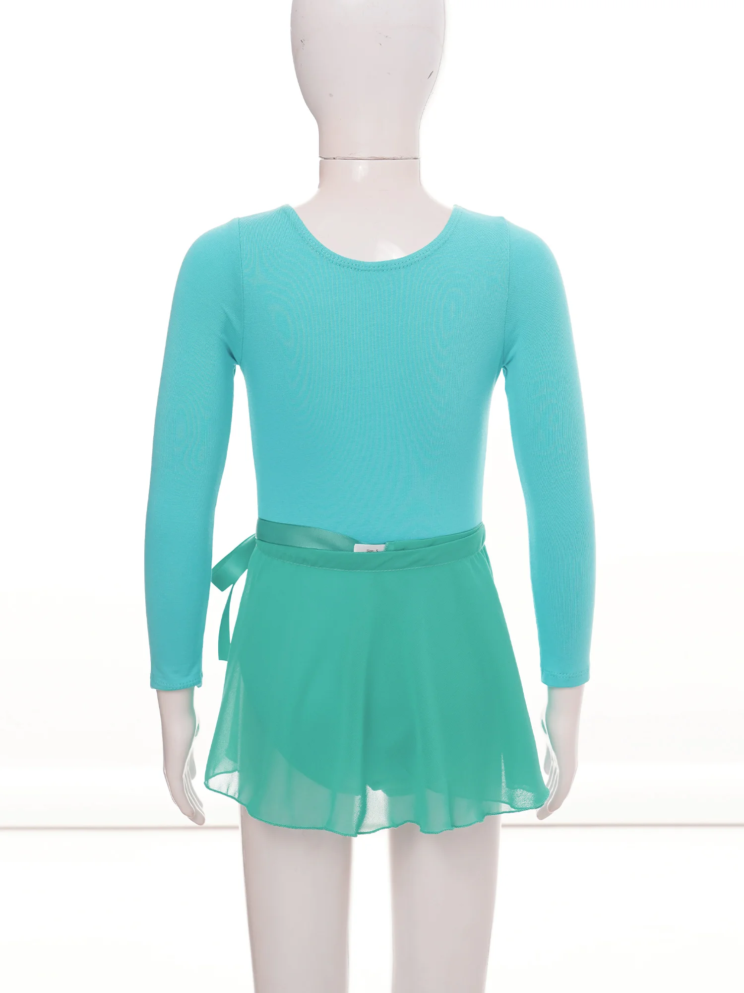 Vestido de Ballet Feminino, Maiô Ginástica para Dança, Collant De Algodão, Collant De Ginástica com Saia De Chiffon, Roupa, 2 peças