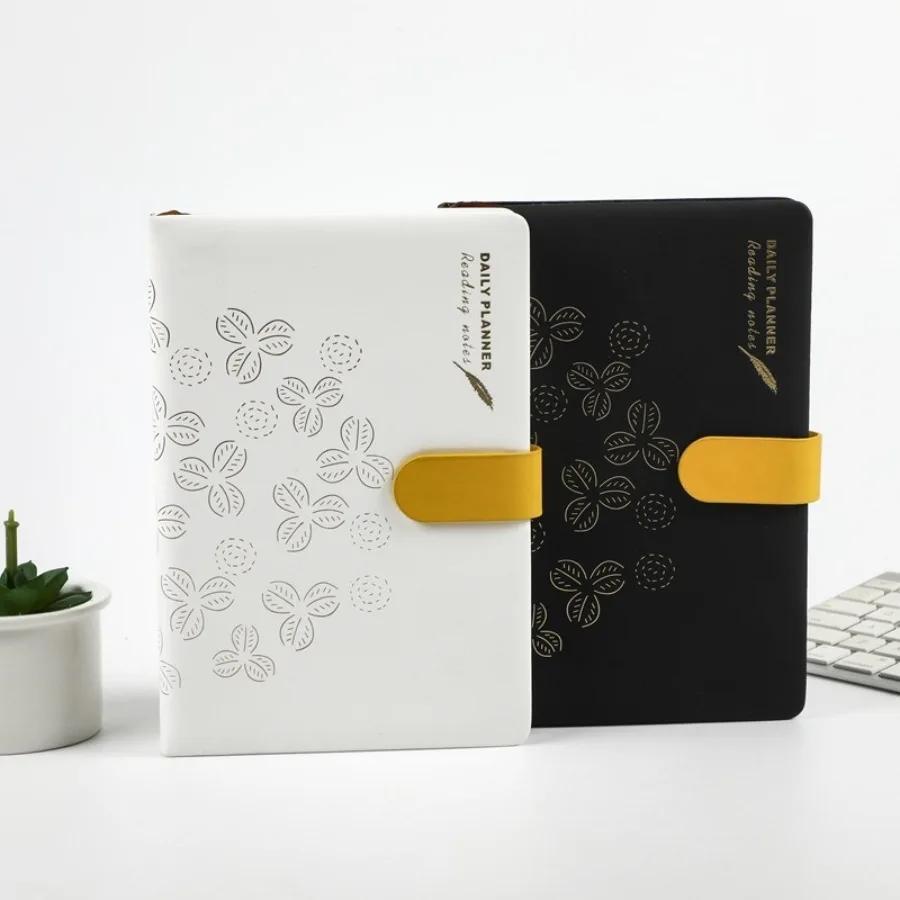 スタイリッシュでシンプルな高価値英語年間カレンダーブック-スペイン語効率化ブック-スケジュールブック-実用的な学生ノート