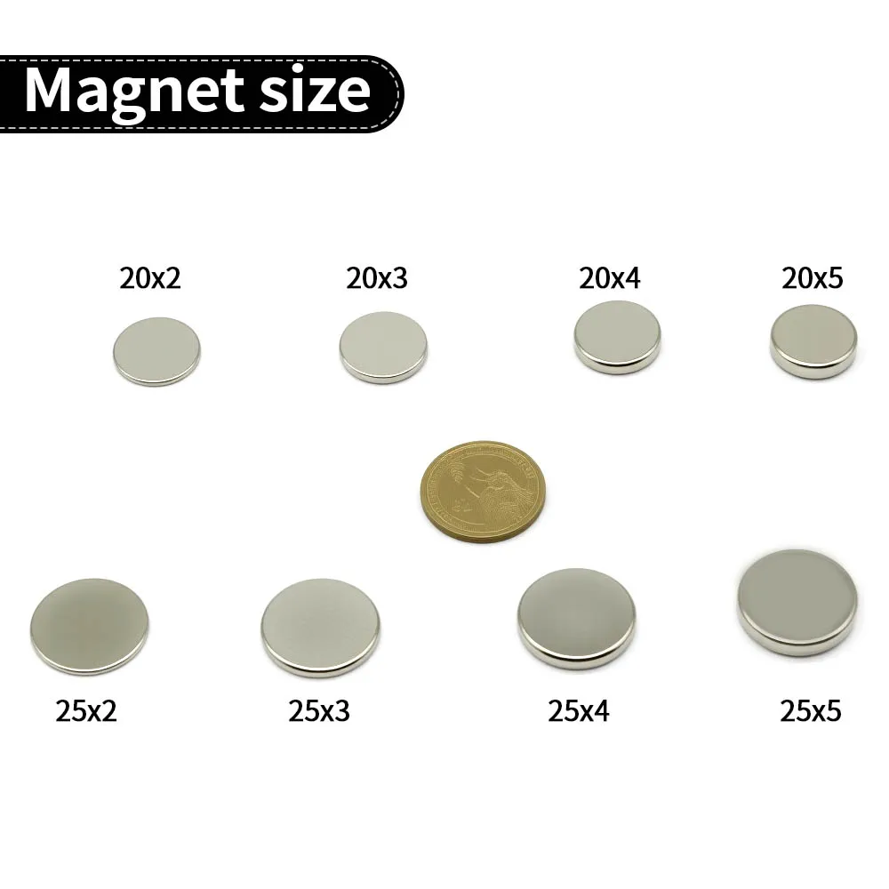 Super Strong Neodymium Magnet N35 NdfeB Permanent Magnetic imanes Round Powerful Magnets Refrigerator 20x2 20x3 20x5 25x2 25x3mm