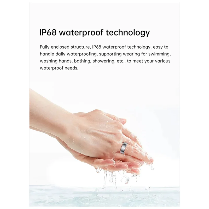 SQPP-スマートリングフィットネストラッカー 睡眠モニタリング付き 血中酸素モニタリング 体温歩数カウンター スポーツリング 耐久性 A