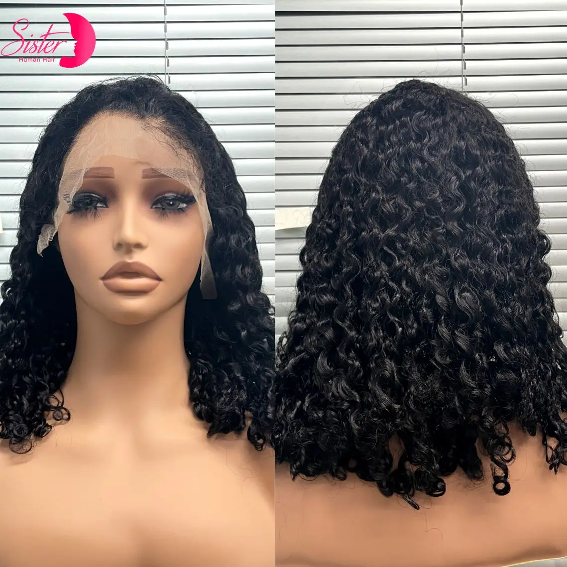 12A Double Drawn Bouncy Curly Human Hair Wigs 300% Density 13x4 Lace Front Natural Burmese Curly Remy Hair Wigs for Black Women