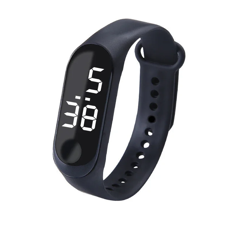 Reloj Digital LED para hombre y mujer, pulsera deportiva informal a la moda, relojes electrónicos de silicona para niños y niñas