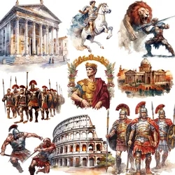 20Pcs/Pack Ancient Rome Sticker DIY Craft Scrapbooking Album Junk Journal Decorative Stickers