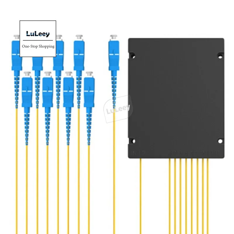 SC UPC Box 1 X 8 Optical Fiber Splitter PLC Strong Stability Optical Fiber Connector Differential Wire Harness