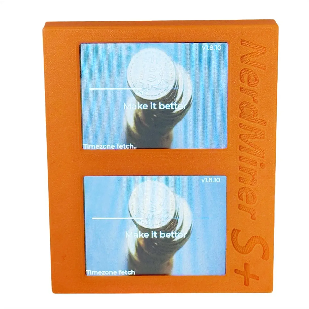 

Punctual- 2X1060KH/S Nerdminer S+ Dual Screens Solo Miner BTC ETH Price Display/Mining/Time Win 3.125 BTC Crypto Bitcoin Miner