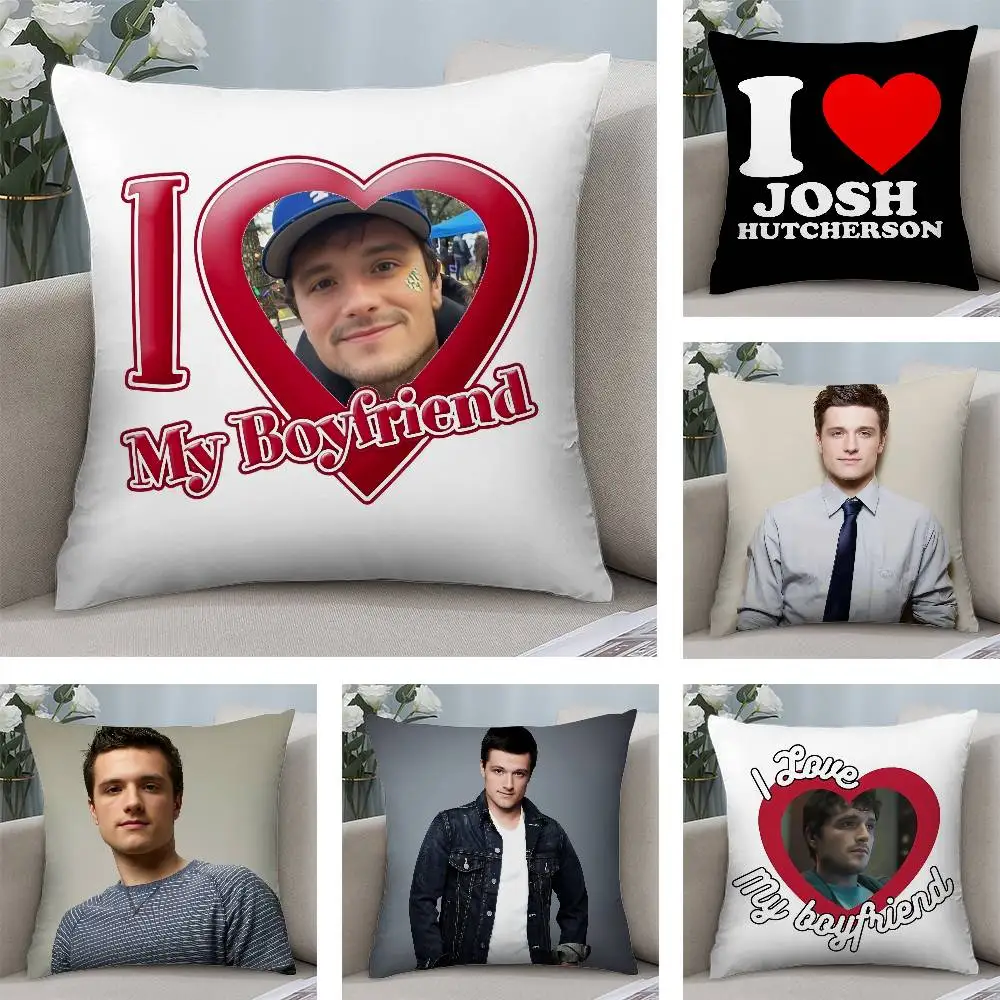 

Наволочка I LOVE J-Josh H-Hutchersons, короткие плюшевые наволочки с двусторонним принтом, квадратные наволочки для дивана, домашняя подушка, декор
