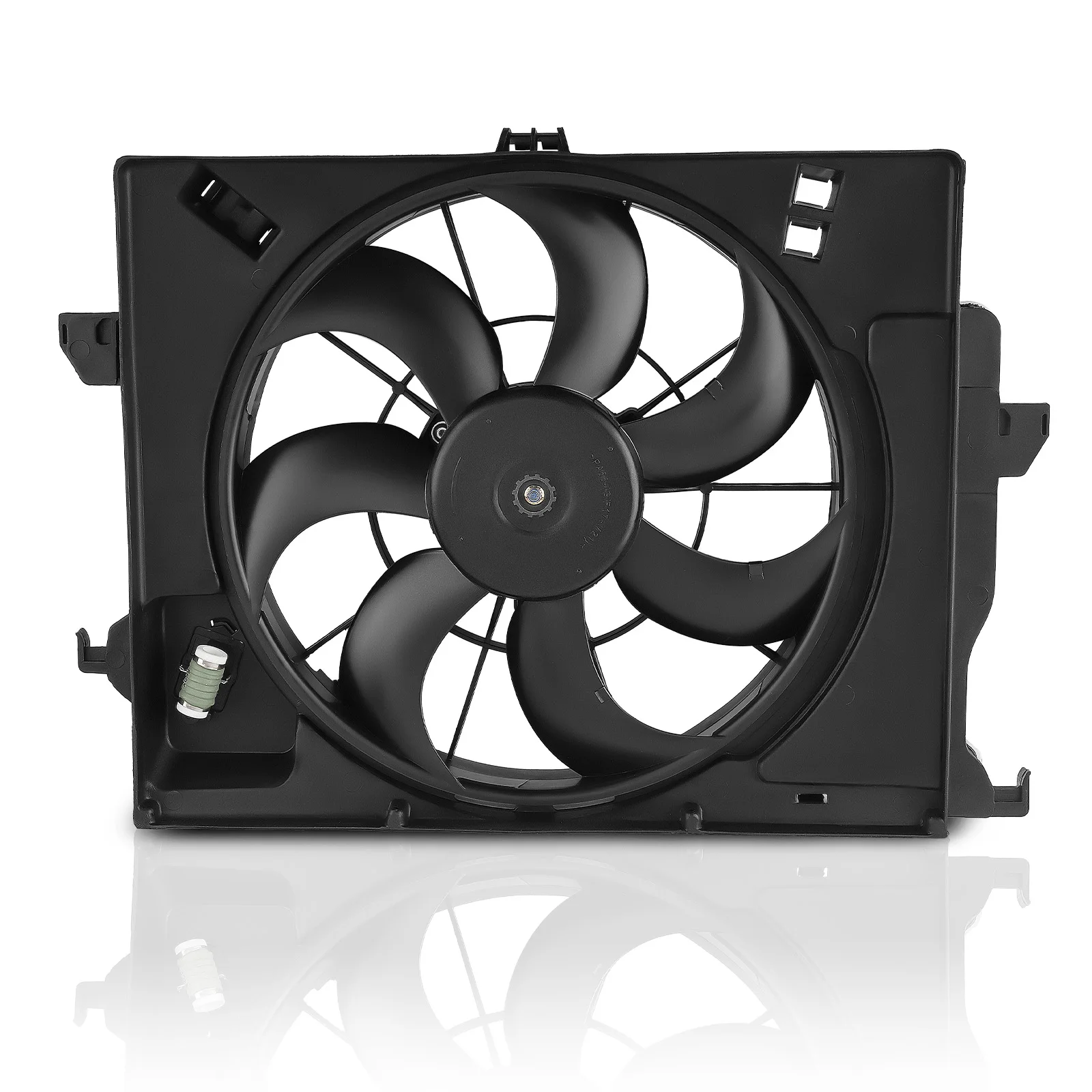 AC Condenser Radiator Cooling Fan For 2012-2017 Kia Rio Hyundai Accent Veloster 253801R050 253804L050