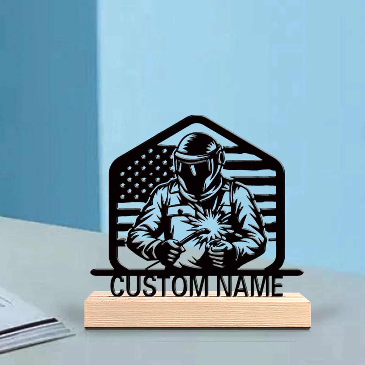 

1pc Cute Personalized Custom welder Metal Statues Music-Themed Gift for Musicians, Valentine’s, Weddings, Rock n’ Roll Decor