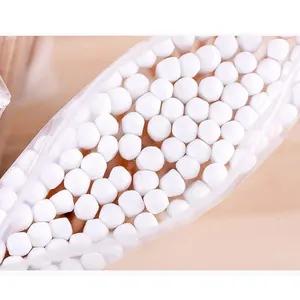 Double Head Wood Cotton Cotonete para Mulheres, Nose Ears Cleaning, Ferramentas de Maquiagem, Batom Cotton Buds, Tip Sticks, 500Pcs 10 principais vendas xícara cuphead - №10