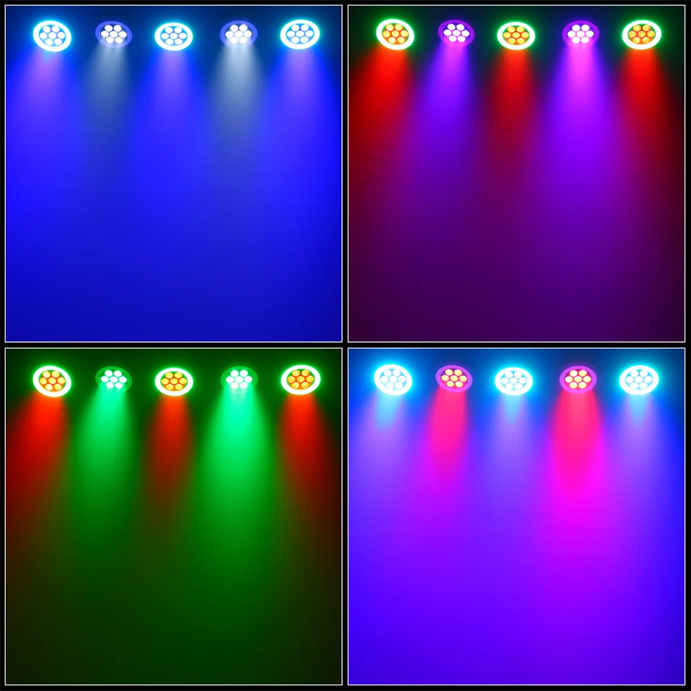 Imagem -05 - Led Luz de Palco com Controle Remoto 2-em1 Par Spotlight Dmx512 10ch Luz de Palco Disco Dance Hall dj Party Bar Desempenho Pcs 7