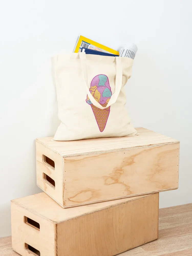 نوفا سكوتيا القمر ميست الثلاثي مغرفة الآيس كريم المخروط حمل حقيبة حقيبة تسوق حقيبة حمل أكياس عربة التسوق #4