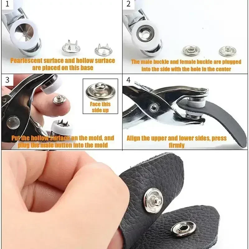 

Hole Tool Accessories Pliers Metal Set Press Fasteners Snap Bag Button Buckle, Metal Fastener Snap Belt Snap Studs Shoe Tool