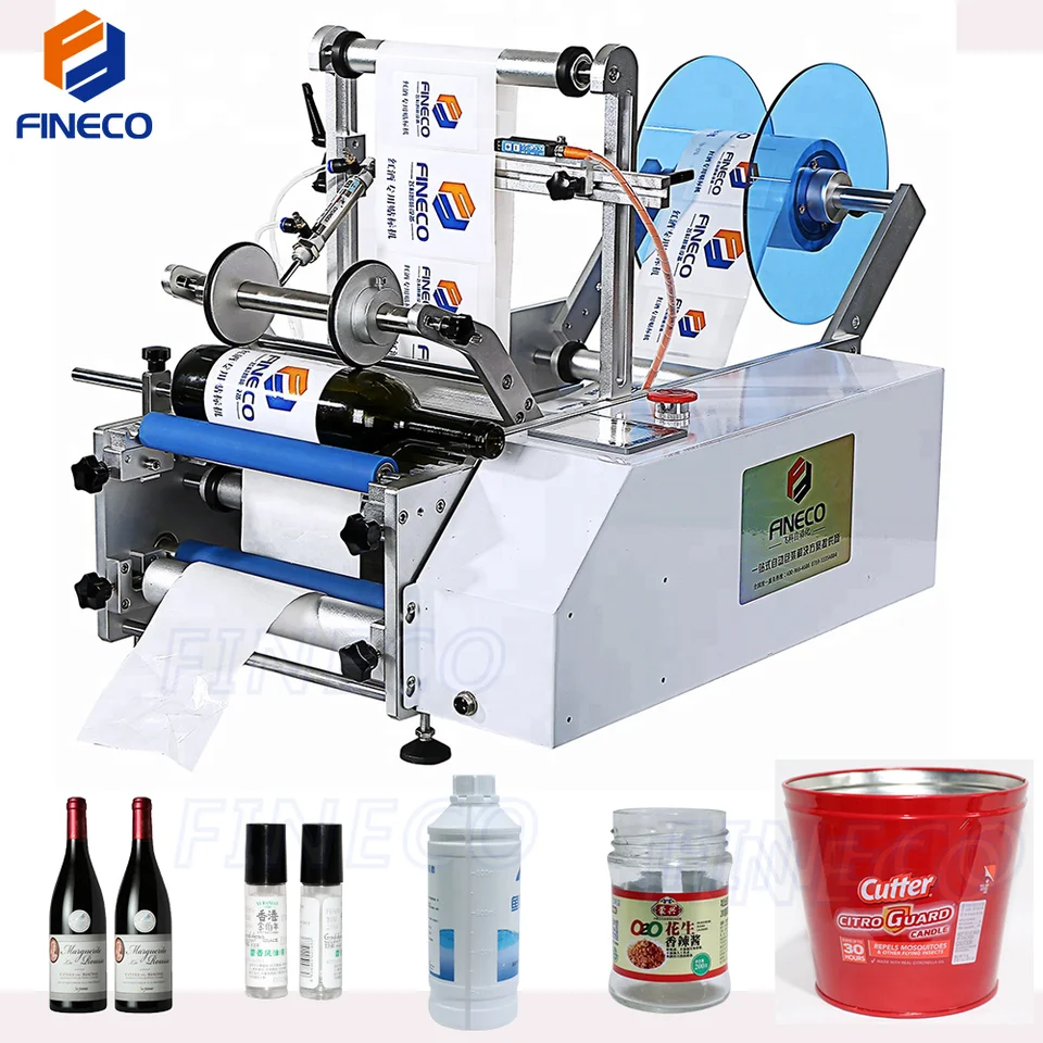 

Semi-Automatic Labeling Machine Beverage Food Cosmetics Wine Bottle Sticker Label Small Manual Labeling Machine