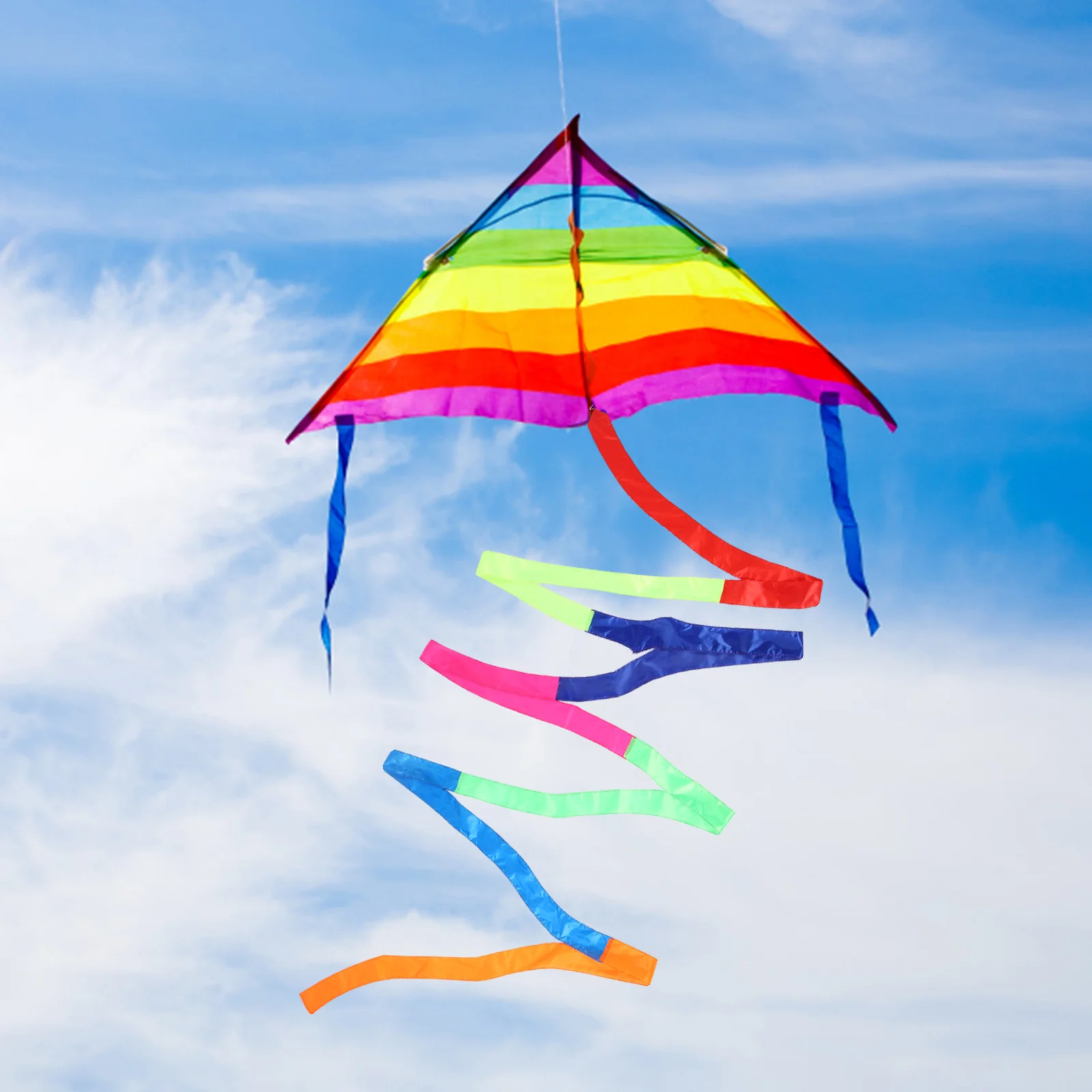 2 Pcs Ribbon Rainbow Tail Kite Tube Rc Drone Attachments Decorations Suite Outdoor Games for Teens Colorful Party Streamers