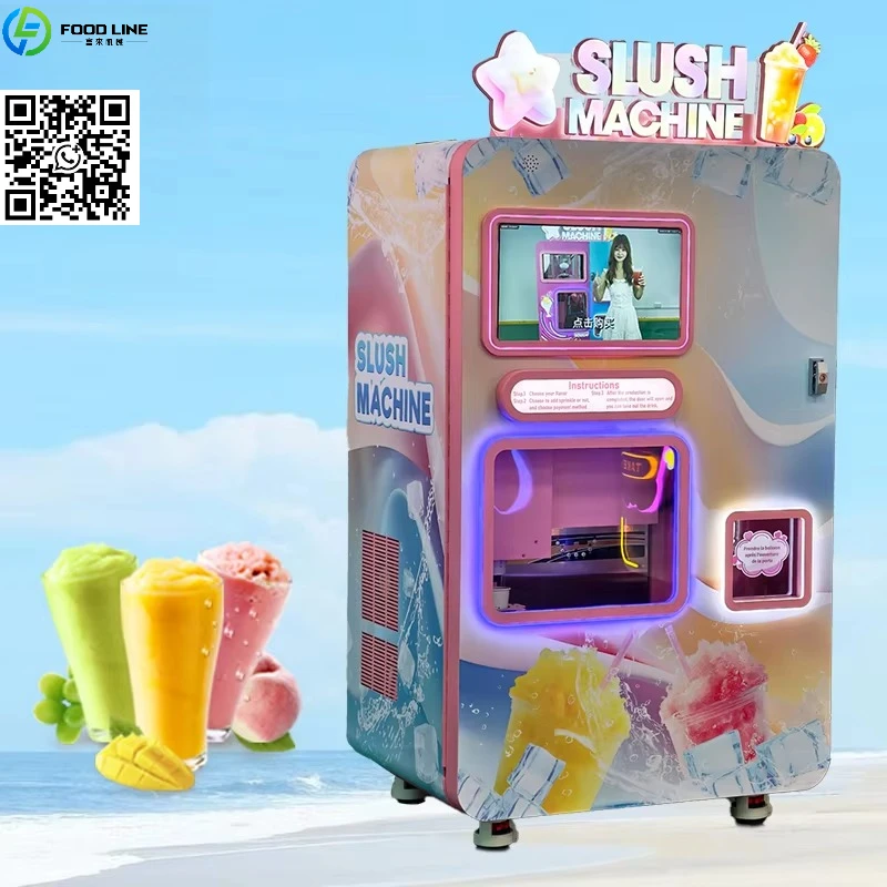 Customized New Design Wholesale Ice Cream Vending Machine Sweet Automated Natural Fresh Fruit Smoothie Vending Machine