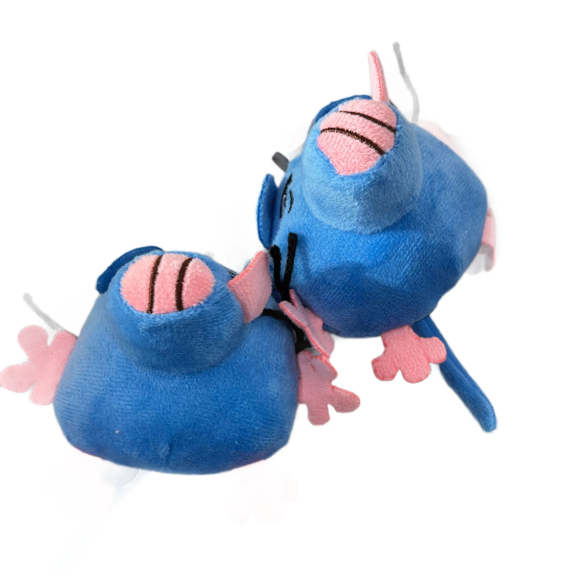 Lindo Anime ratón azul voz divertida muñeco de peluche llavero colgante abstracto parodia bolsa de regalo encanto decoración realista ratón llavero de felpa