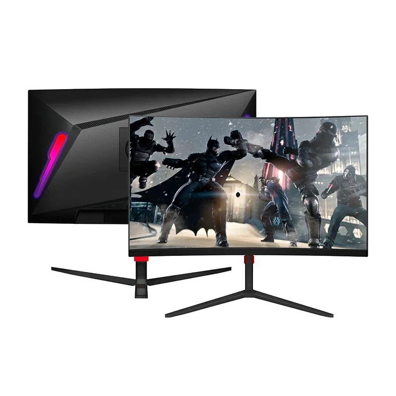 2024 New Design Colorful Pc Display 27inch FHD 1920*1080p RGB LCD Monitor 180Hz Full Gaming Curved Screen Desktop LED