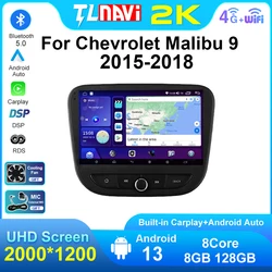 Carplay 9 Inch 8 Core Android AUTO Radio GPS Navigation System For Chevrolet Malibu XL 2015 2016 2017 2018 Multimedia Stereo