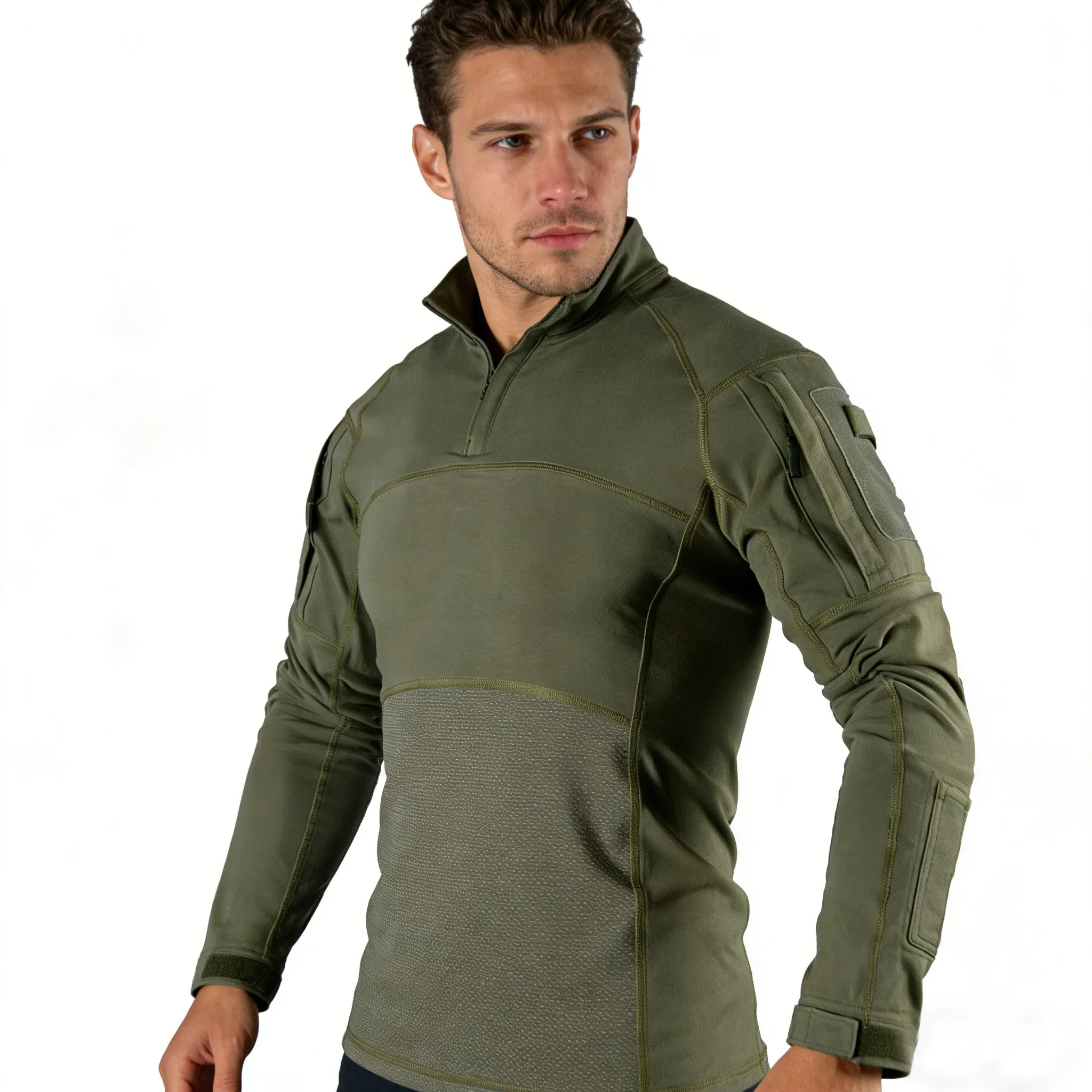 Men's Army Green Tactical T Shirt Long Sleeve Brand Cotton Breathable Combat Frog Shirt Men Training Shirts S-3XL