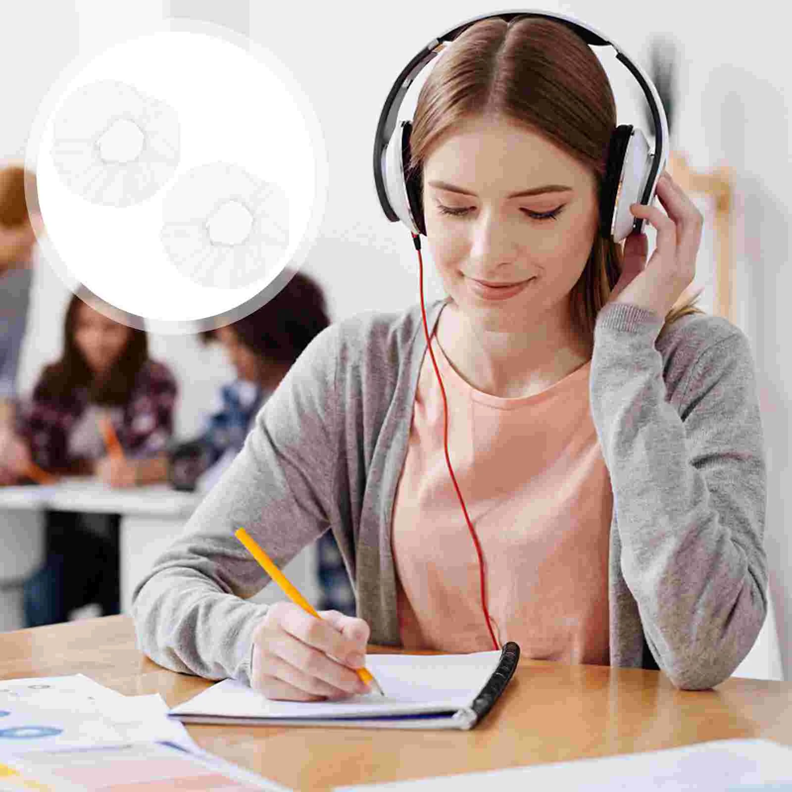 

Headphones Disposable Noise Cancelling Headset Cover Elasticity Sanitary Covers White Non-woven Fabric Headsets