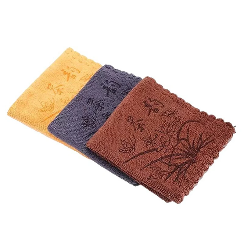 30*30cm Absorbent Thick Tea Towel, Professional Tea Table Cloth, Super Absorbent, High-End Tea Cleaning Coaster Accessories