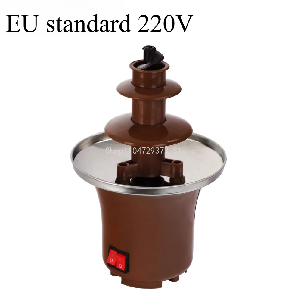 Fuente de Chocolate para el hogar de tres capas, 220v, Fondue de fusión, máquina de Lava de Chocolate para derretir piezas de máquina de Chocolate