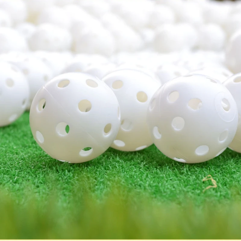 PGM-pelota de Golf hueca de 20 piezas para interiores, pelota de práctica ultraligera para entrenamiento de Putting, Color amarillo y blanco