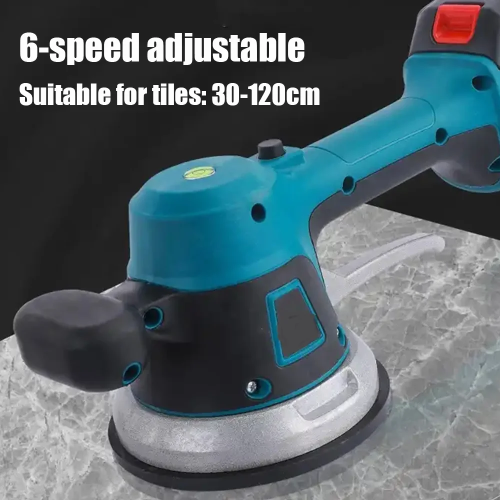 Portable Wireless Tiler Vibrator Tiling Machine 6 Speed Automatic Tiles Adjustment Suction Cup Power Tool For Makita 18V Battery