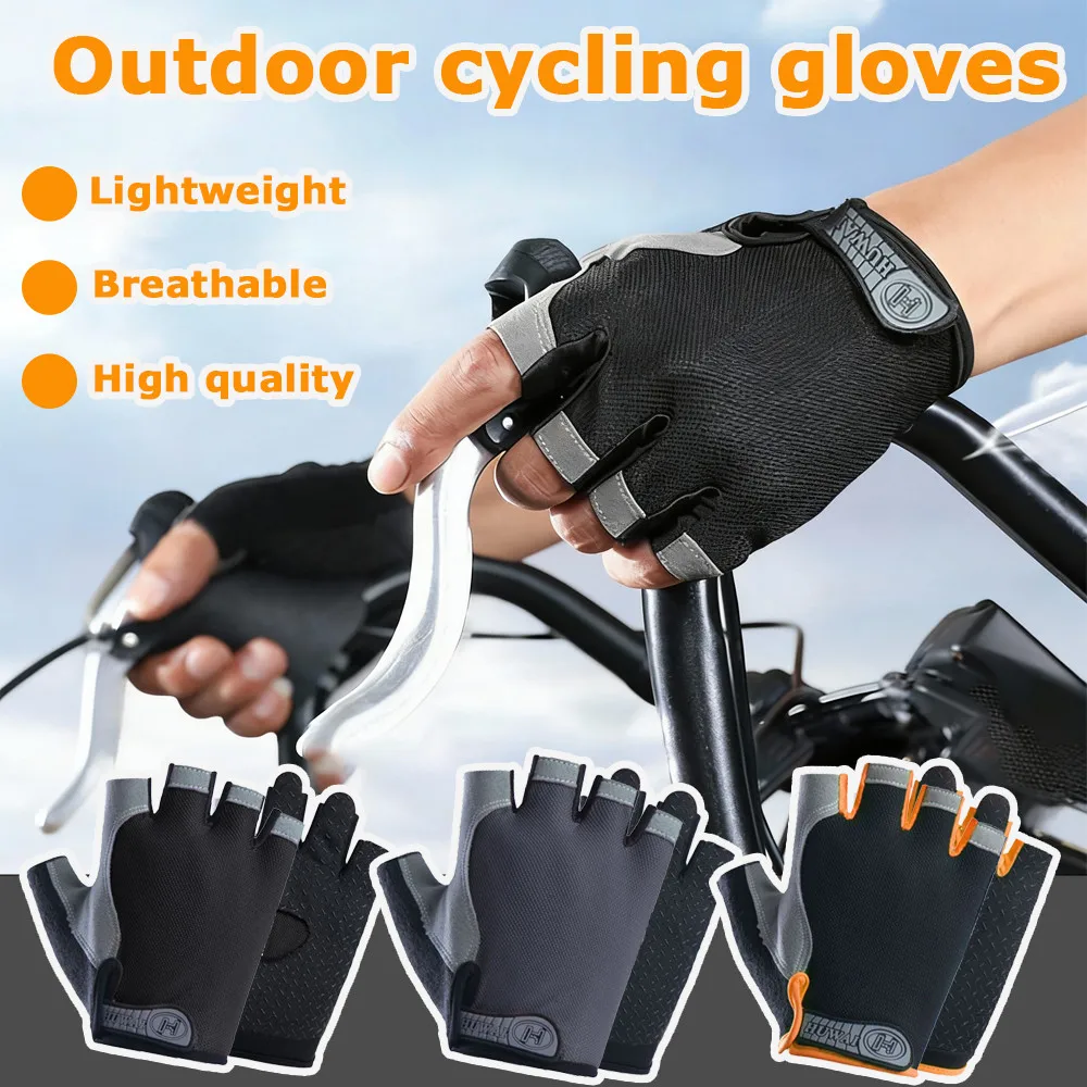 Männer und Frauen Radfahren Frühling Herbst Halb Finger Gym Handschuhe Fäustling Atmungsaktive Anti-slip Handschuh Fitness Sport Training Handschuhe