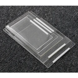 Clear Acrylic Flat U Card Protector Hard Tag Pocket Paper Ticket Sleeve