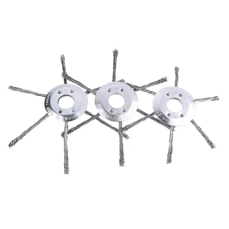 1Pcs 7/8/9-inch Lawn Mower Steel Wire Weed Trimmer Head Rust Removal Wheel Weed Removal Wheel Lawn Mowers Universal Parts image 3