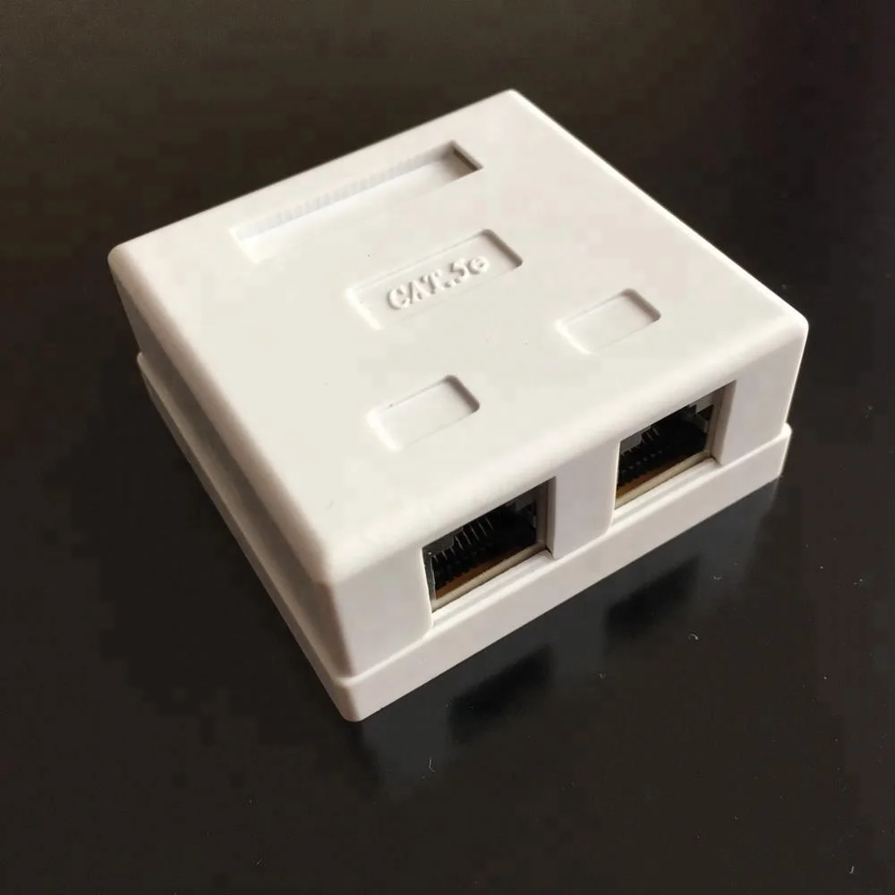 RJ45 STP Dual Port Cat.5e Wall Mounted Surface Box