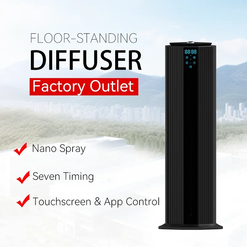 ZXY CNUS S3000TF Waterless Essential Oil Luxury Perfume Smart Acrylic Panel Diffuser Big Oil Capacity Aroma Diffuser 360