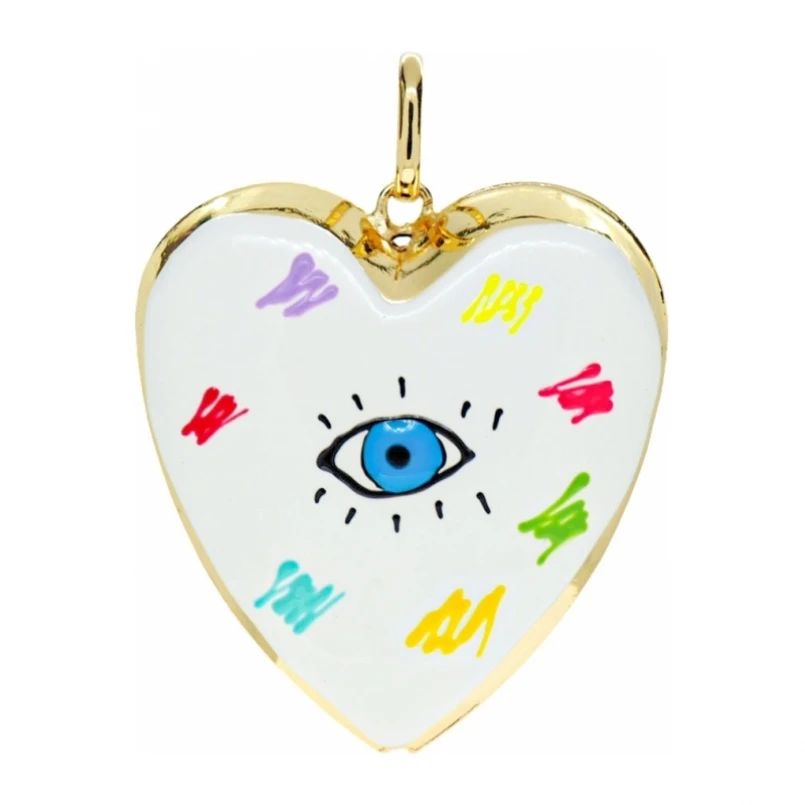 

1 шт., эмалированный медный кулон, золотой цвет, ее около 44,8x58,9 мм, ювелирные изделия, специальный подарок для женщин