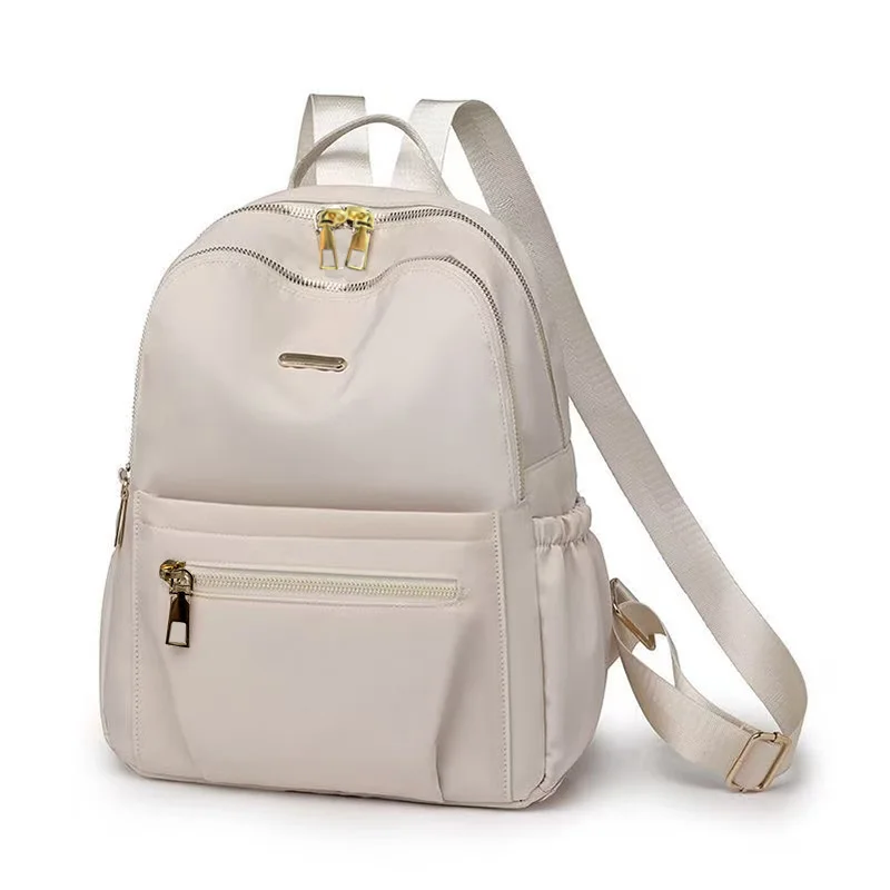 Eleganter Damenrucksack im schlichten Stil, wasserdichte Nylon-Umhängetasche, geeignet für Schule, Outdoor-Einkäufe – Detail 8