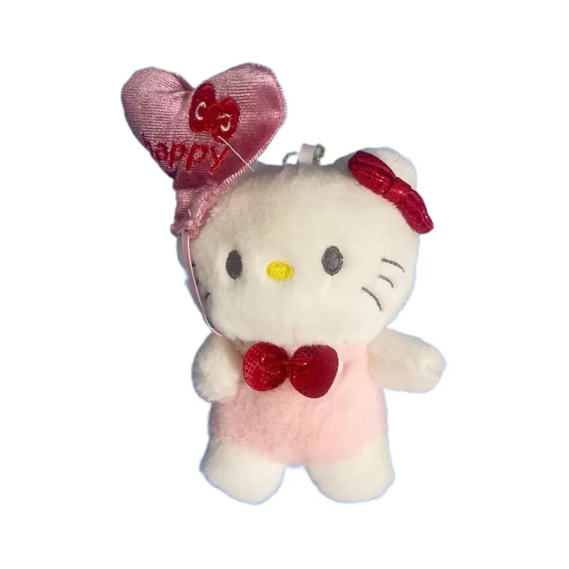 Porte-clés en peluche Sanurgente Hello Kitty, jouet de beurre d'amour de dessin animé mignon, pendentif de sacs, cadeau de décoration, nouveau