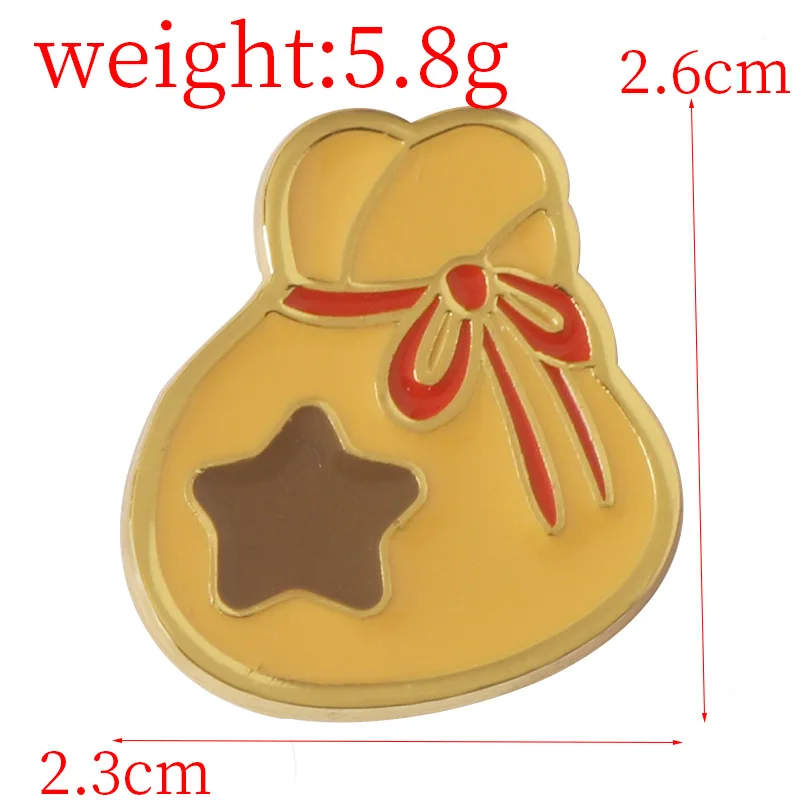 Cartoon Animal Cross Brooch For Backpacks Badges Game Money Purse And Leaf Enamel Pins Badge COS Accessories Brooches Gift image 6